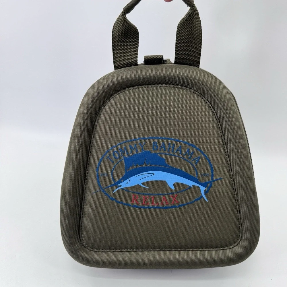 Tommy Bahama Tumbler Clamshell Collapsible Duffel Bag Olive Travel Gym Vacation